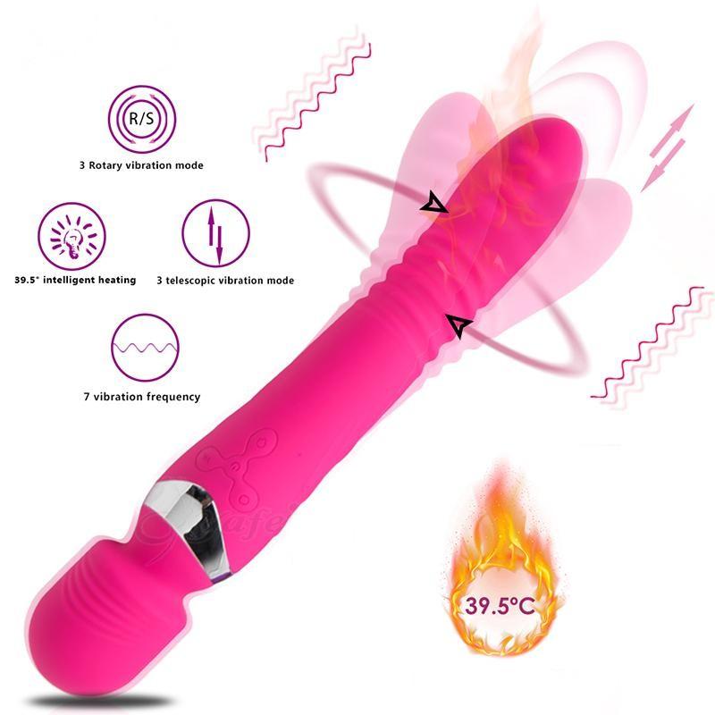 Rotation Heated Dildo Vibrator - Sissy Panty Shop