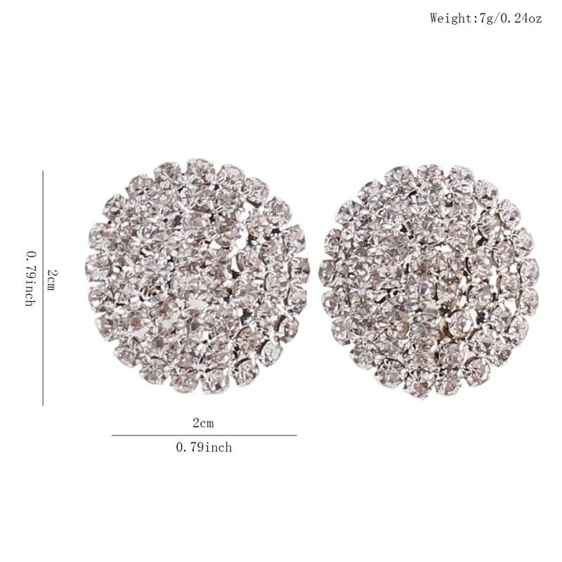 Rhinestone Large Round Clip on Earrings - Sissy Panty Shop