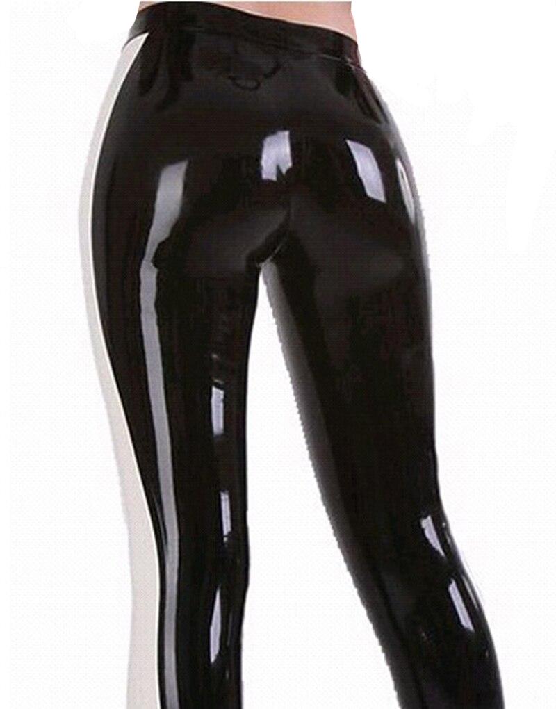 Black and White Latex Leggings - Sissy Panty Shop