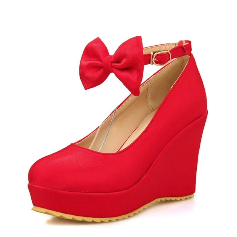 "Sissy Tatiana" Bowknot Wedge Shoes - Sissy Panty Shop