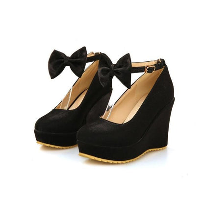 "Sissy Tatiana" Bowknot Wedge Shoes - Sissy Panty Shop