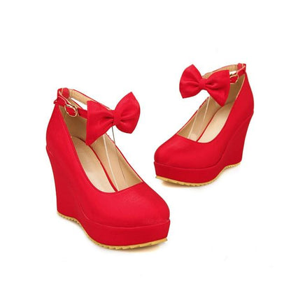 "Sissy Tatiana" Bowknot Wedge Shoes - Sissy Panty Shop