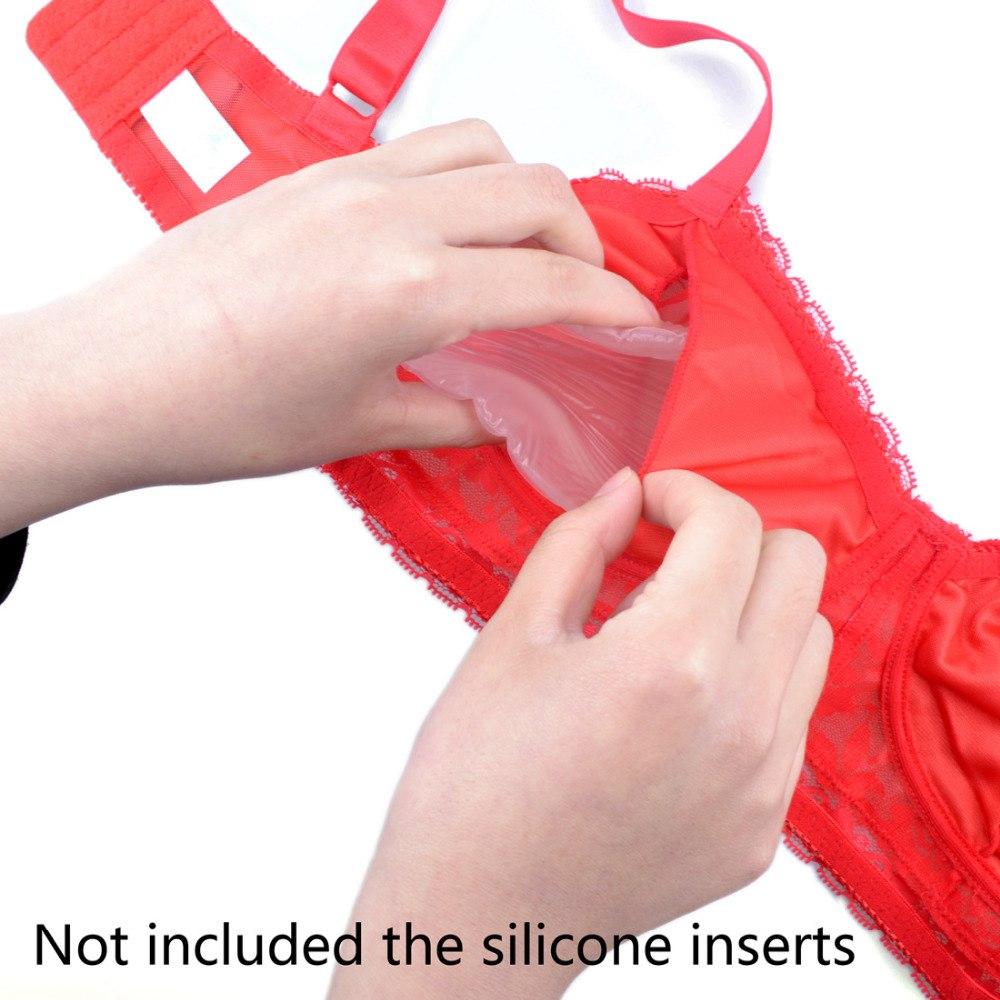 "Sissy in Red" Crossdressing Pocket Bra - Sissy Panty Shop