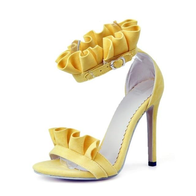 "Shemale Noelle" Ruffle Sandals - Sissy Panty Shop