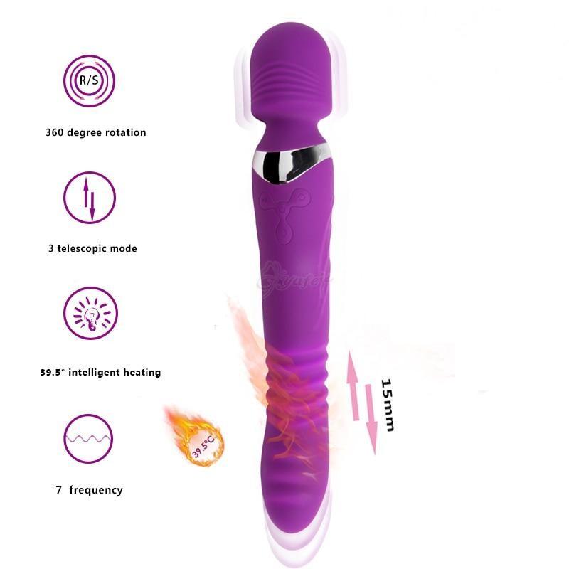 Rotation Heated Dildo Vibrator - Sissy Panty Shop