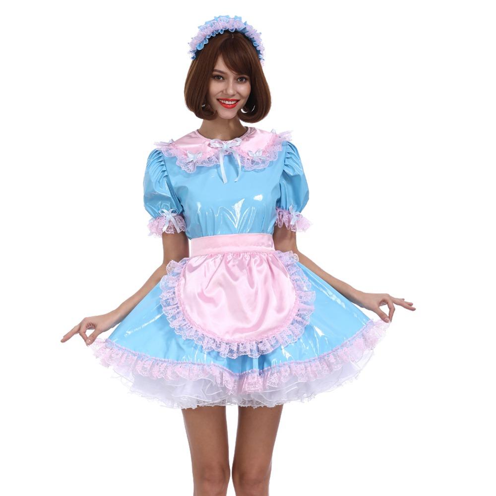 Sissy Maid Baby Blue Uniform - Sissy Panty Shop