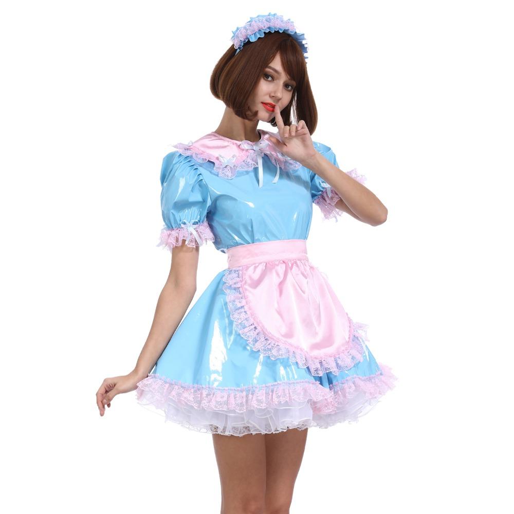 Sissy Maid Baby Blue Uniform - Sissy Panty Shop