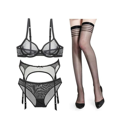 4 Piece Lingerie Set - Sissy Panty Shop