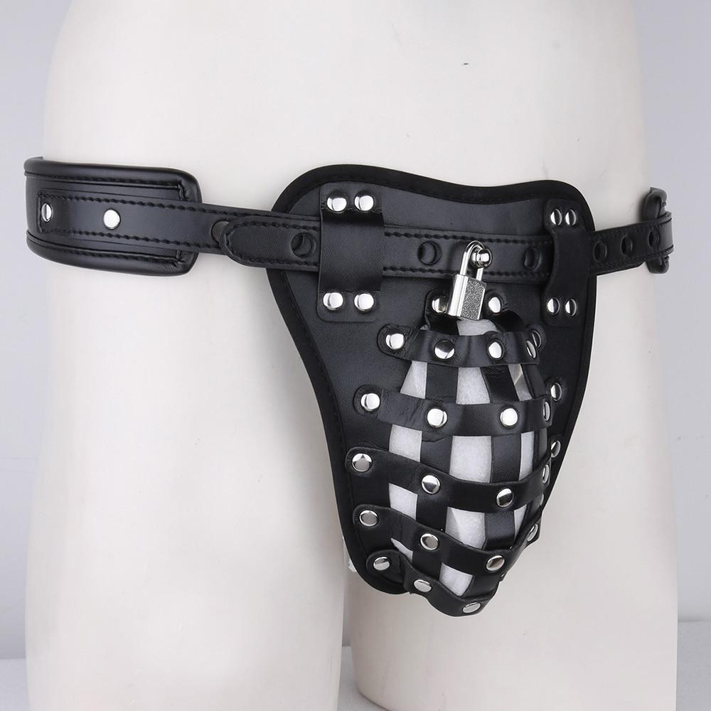 PU Leather Basket Jockstrap G-string - Sissy Panty Shop