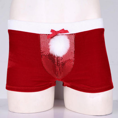 Velvet Christmas Boxer Shorts - Sissy Panty Shop