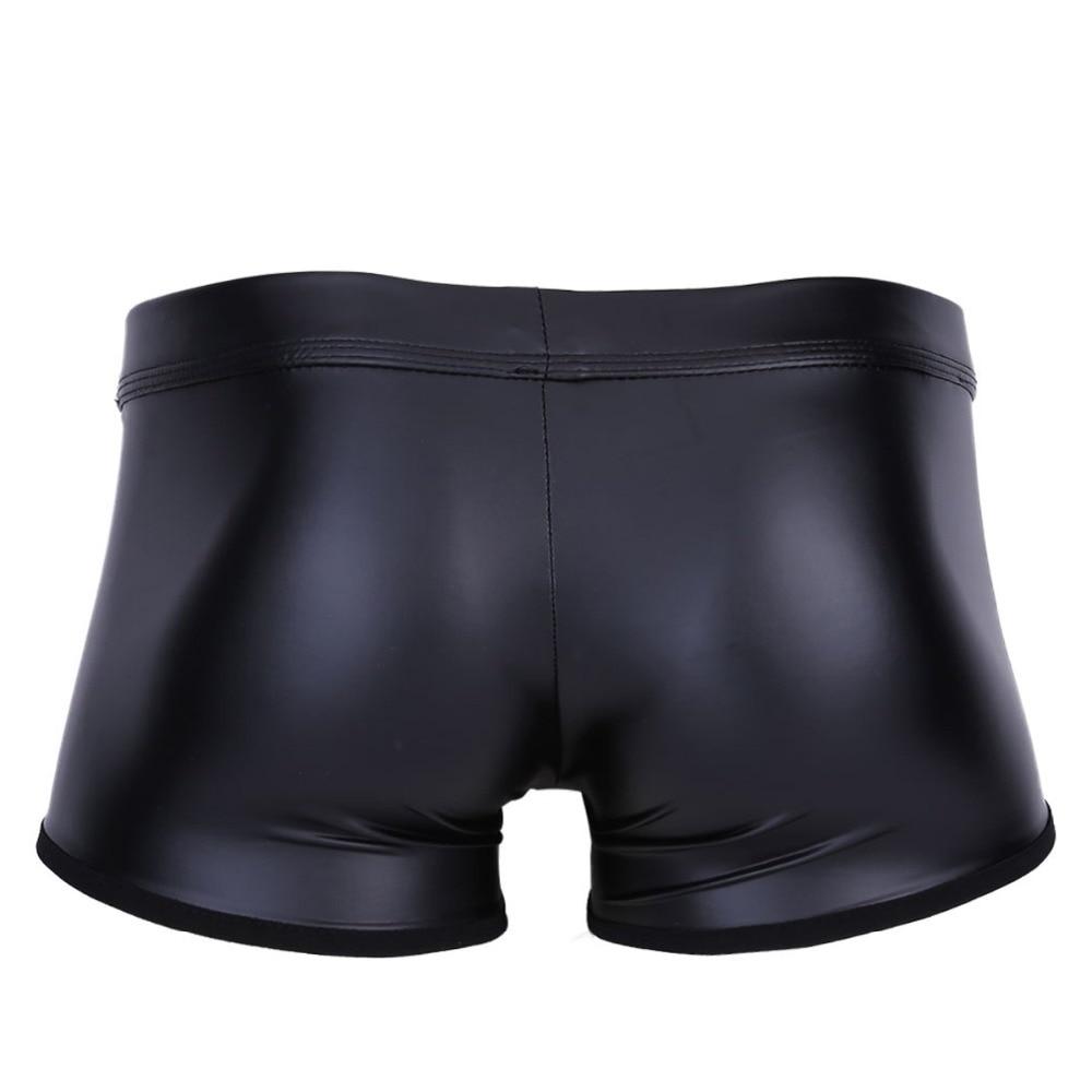 Faux Leather Boxer Shorts with O-Ring - Sissy Panty Shop