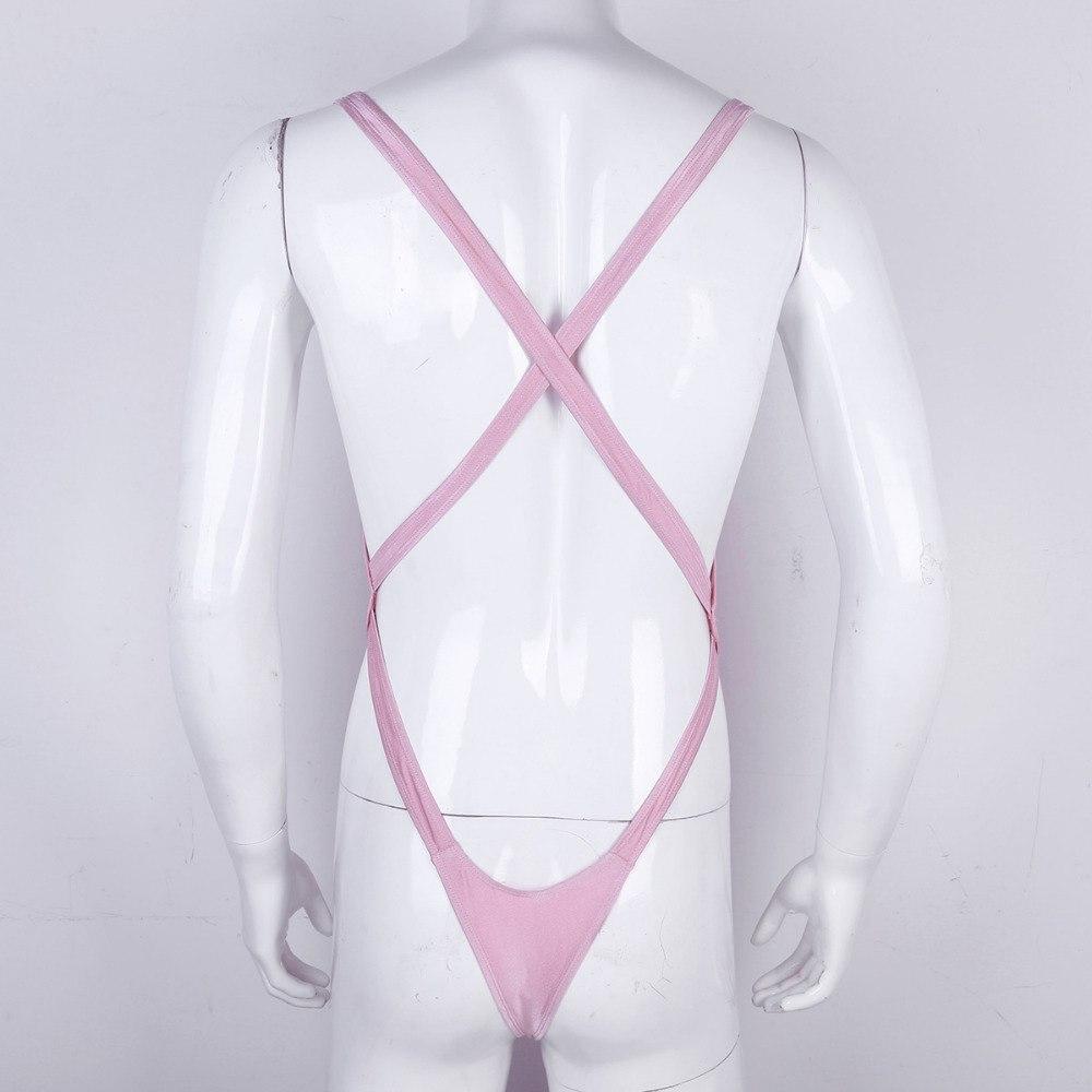 Criss-Cross Backless High Cut Thong Bodysuit - Sissy Panty Shop