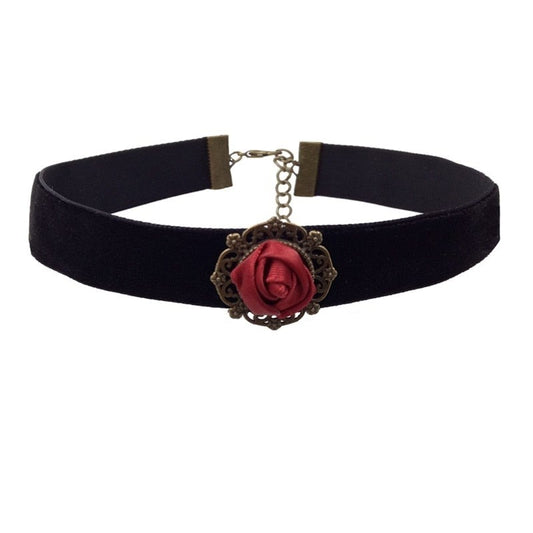 "Sissy Flor" Rose Choker Necklace - Sissy Panty Shop