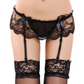 Floral Lace Garter Belt Suspender - Sissy Panty Shop