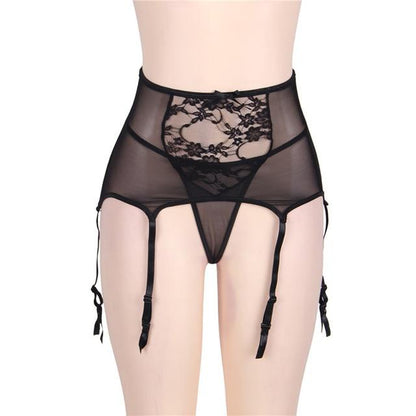 High Waist Lace Garter Belt - Sissy Panty Shop