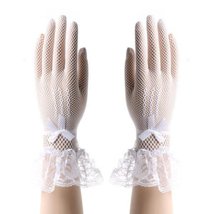 "Sissy Madonna" Bowknot Lace Gloves - Sissy Panty Shop