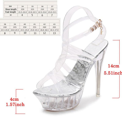 Transparent Open Toe Tranny Sandals - Sissy Panty Shop