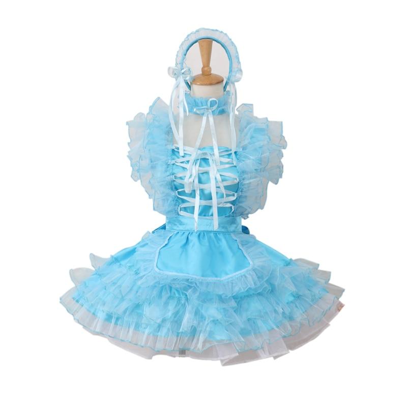 Lockable Organza Sissy Maid Dress - Sissy Panty Shop