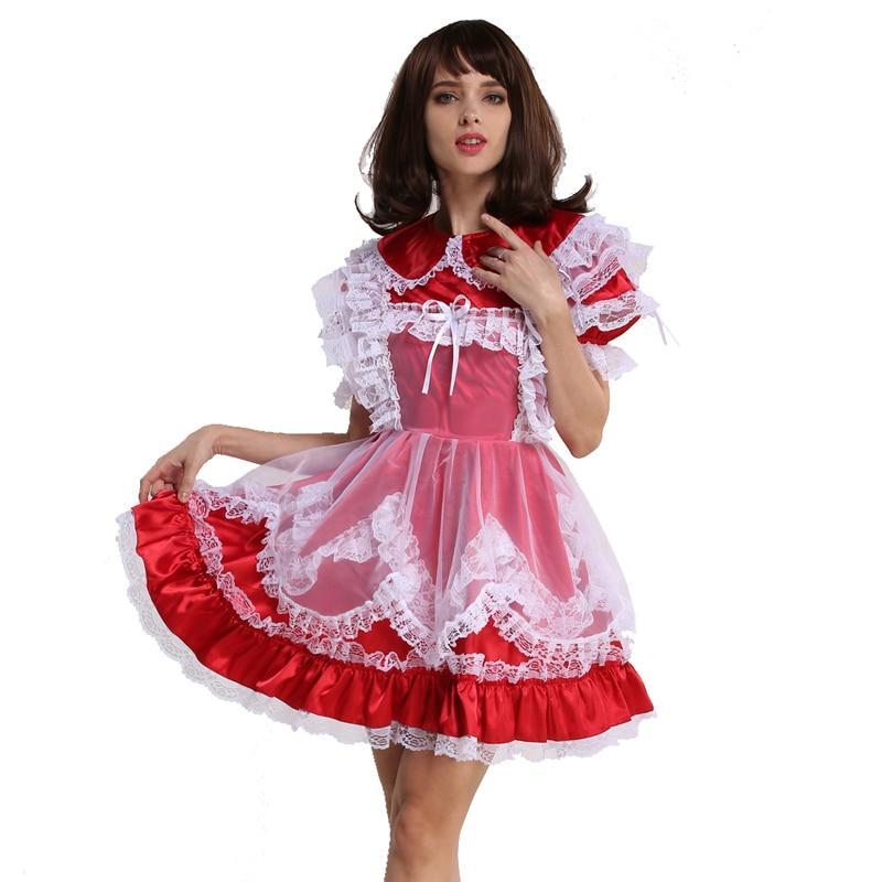 Lockable Sissy Satin Dress - Sissy Panty Shop