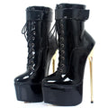 "Sissy Bianca" Thin Heels Platform Boots - Sissy Panty Shop
