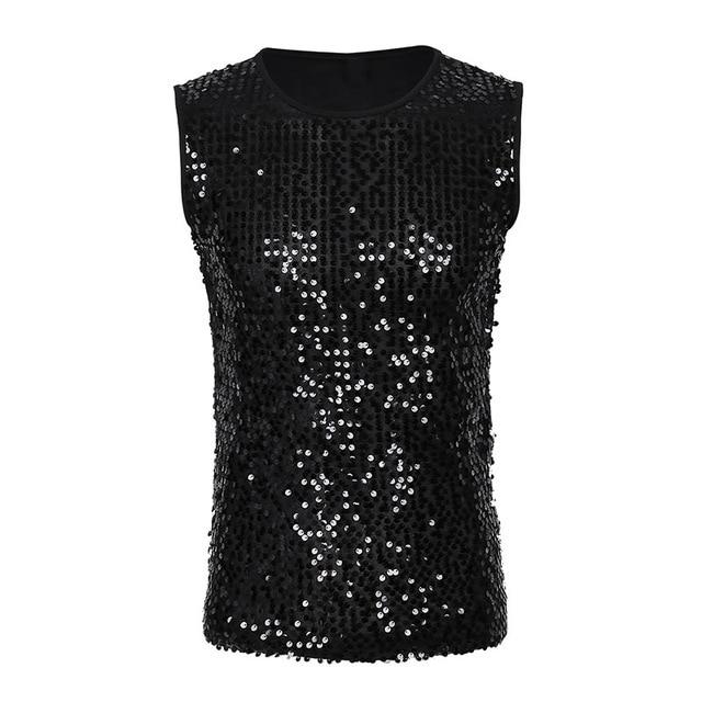 Sleeveless Sequin Vest - Sissy Panty Shop