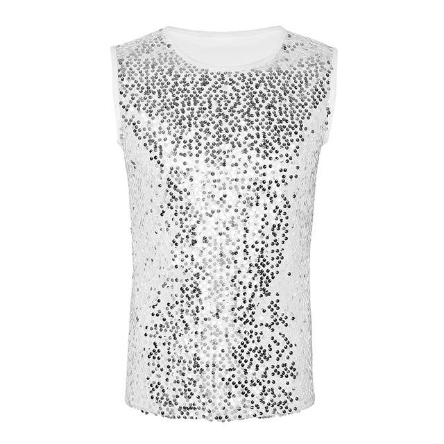 Sleeveless Sequin Vest - Sissy Panty Shop