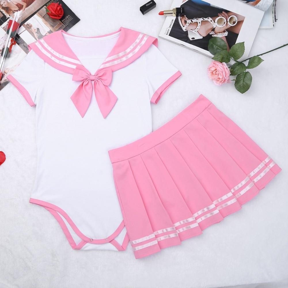 ABDL Sailor Adult Baby Onesie + Skirt - Sissy Panty Shop