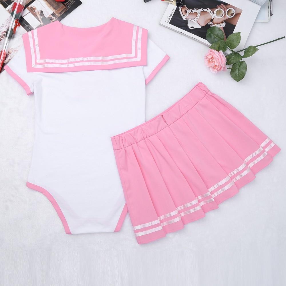 ABDL Sailor Adult Baby Onesie + Skirt - Sissy Panty Shop
