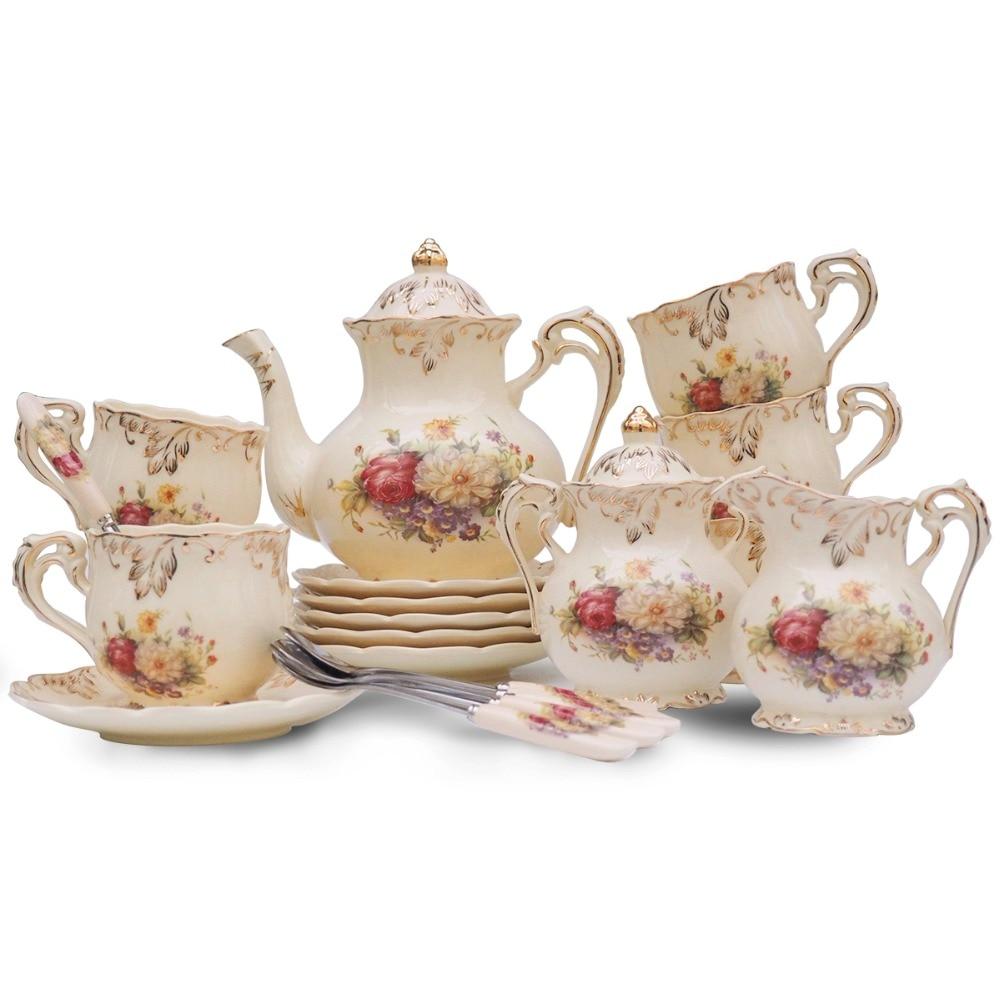 15pcs British Royal Sissy Maid Porcelain Tea Set - Sissy Panty Shop