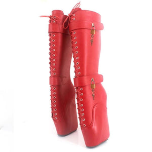 "Sissy Stephanie" Lockable Ballet Boots - Sissy Panty Shop