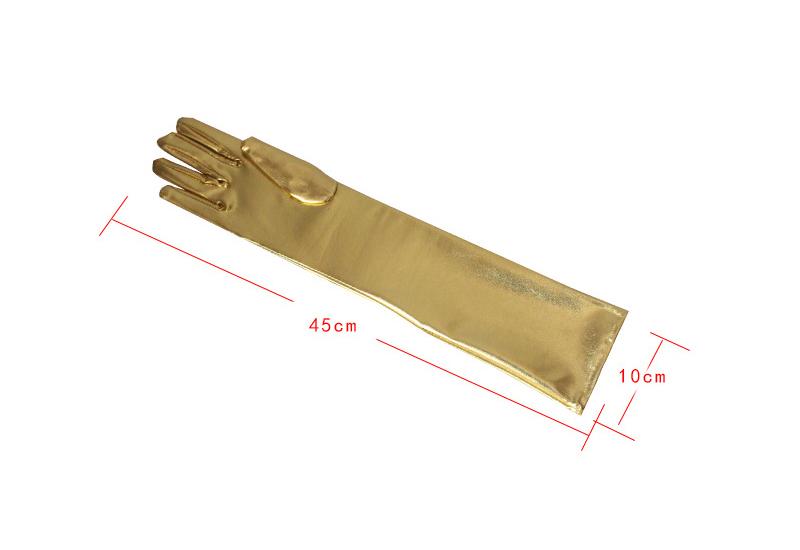 Elbow Length Long Metallic Gloves - Sissy Panty Shop