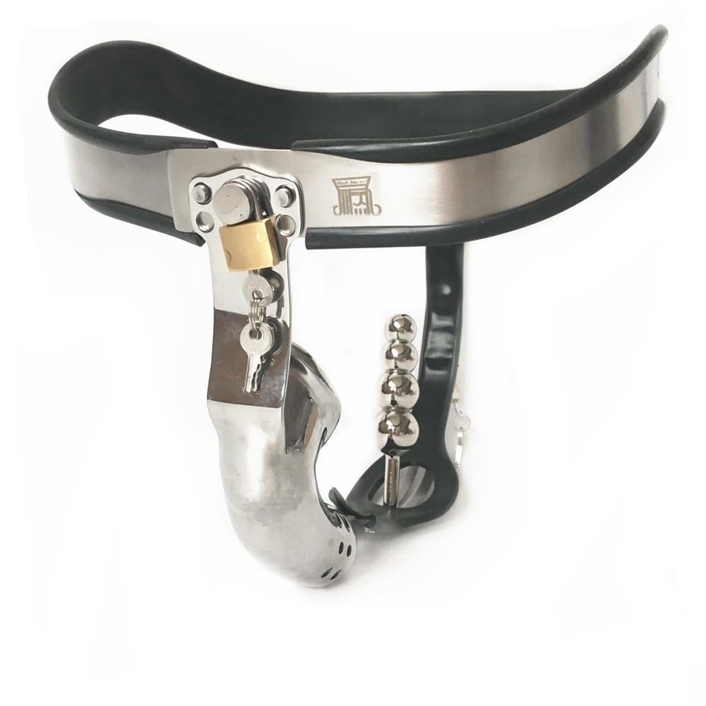 Stainless Steel Chastity Belt w/ Anal plug - Sissy Panty Shop