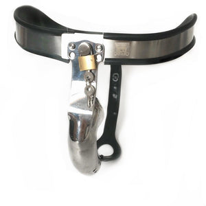Stainless Steel Chastity Belt w/ Anal plug - Sissy Panty Shop