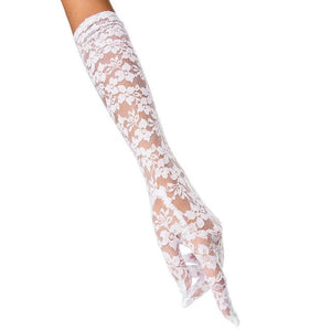 Long Thin Lace Gloves - Sissy Panty Shop