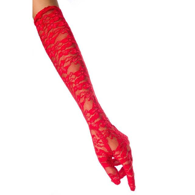Long Thin Lace Gloves - Sissy Panty Shop