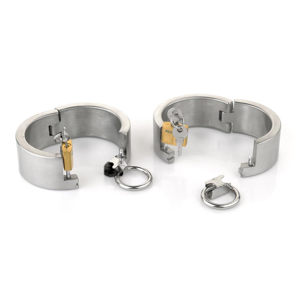 Stainless Steel Lockable Bondage Handcuffs - Sissy Panty Shop