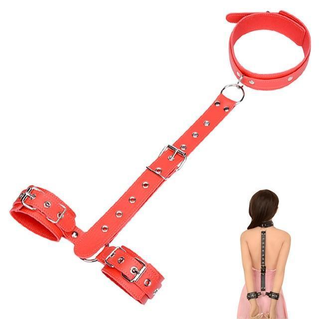 Sissy Slave Hands Neck Collar Restraint - Sissy Panty Shop