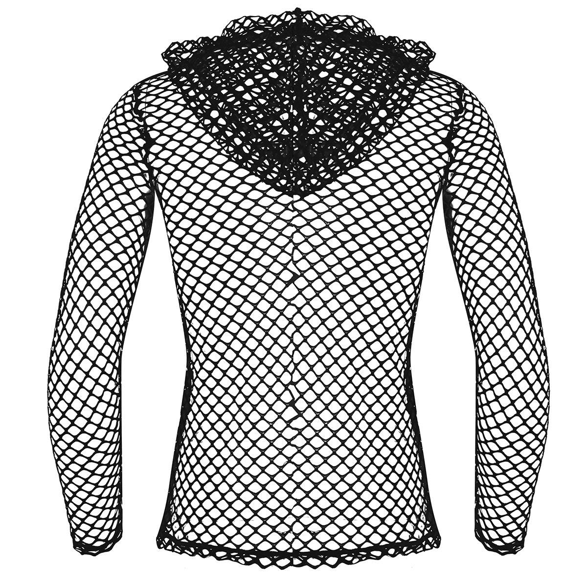 Long Sleeve Fishnet Hoodie - Sissy Panty Shop