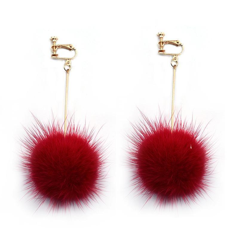 Mink Hair Clip On Earrings - Sissy Panty Shop