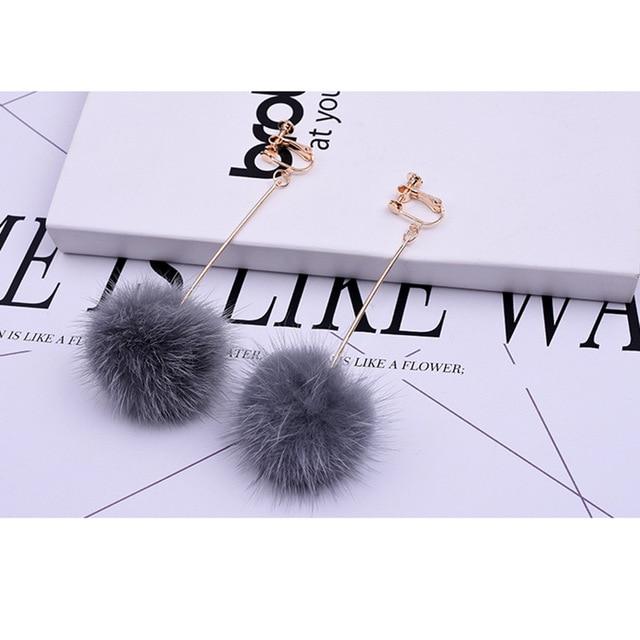 Mink Hair Clip On Earrings - Sissy Panty Shop