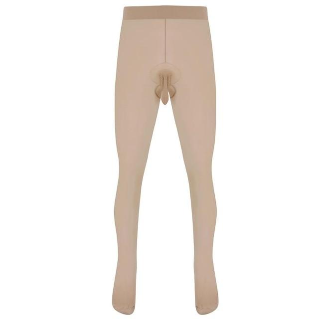 Seamless Stretchy Pantyhose for Sissy Boys & Crossdressers: Shiny, Cooling & Ultra-Comfortable with Unique Silicone Pouch Design - Sissy Panty Shop