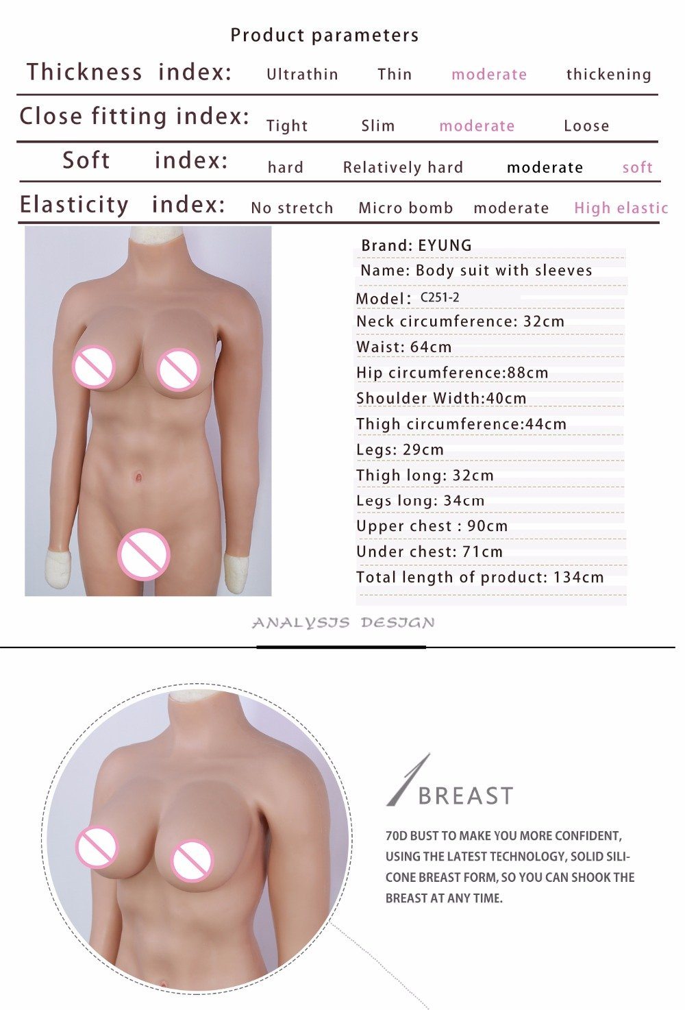 D Cup Crossdressing Bodysuit - Sissy Panty Shop