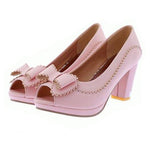 Pink Bow Heels - Sissy Panty Shop
