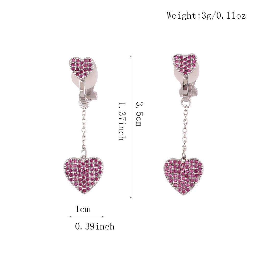 Crystal Heart Clip On Earrings - Sissy Panty Shop