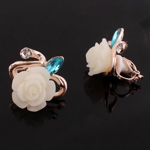 "Sissy Mandy" Flower Clip On Earrings - Sissy Panty Shop