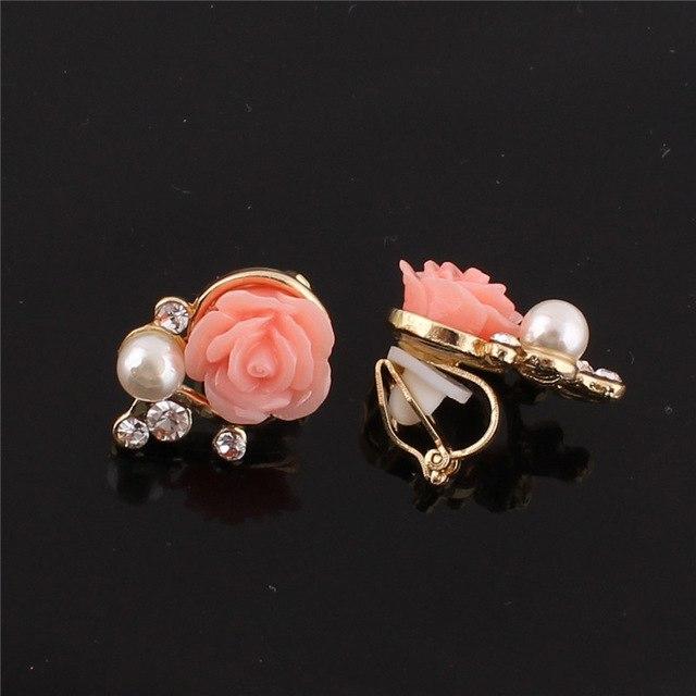 "Sissy Mandy" Flower Clip On Earrings - Sissy Panty Shop