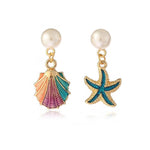 Sea Shell Star Clip on Earrings - Sissy Panty Shop