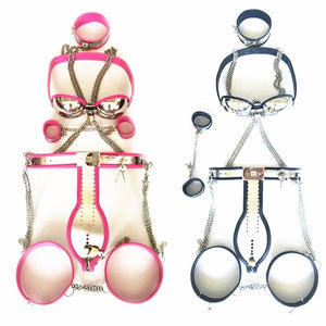 5 in 1 Stainless Steel Sissy Chastity - Sissy Panty Shop