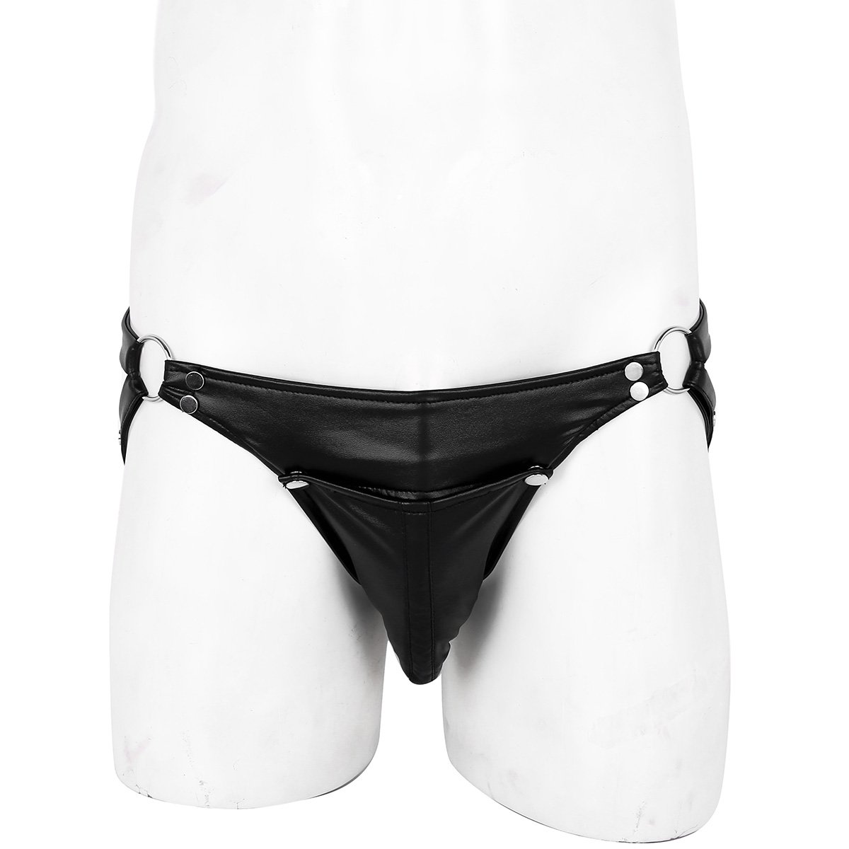 Faux Leather Open Butt Bikini - Sissy Panty Shop