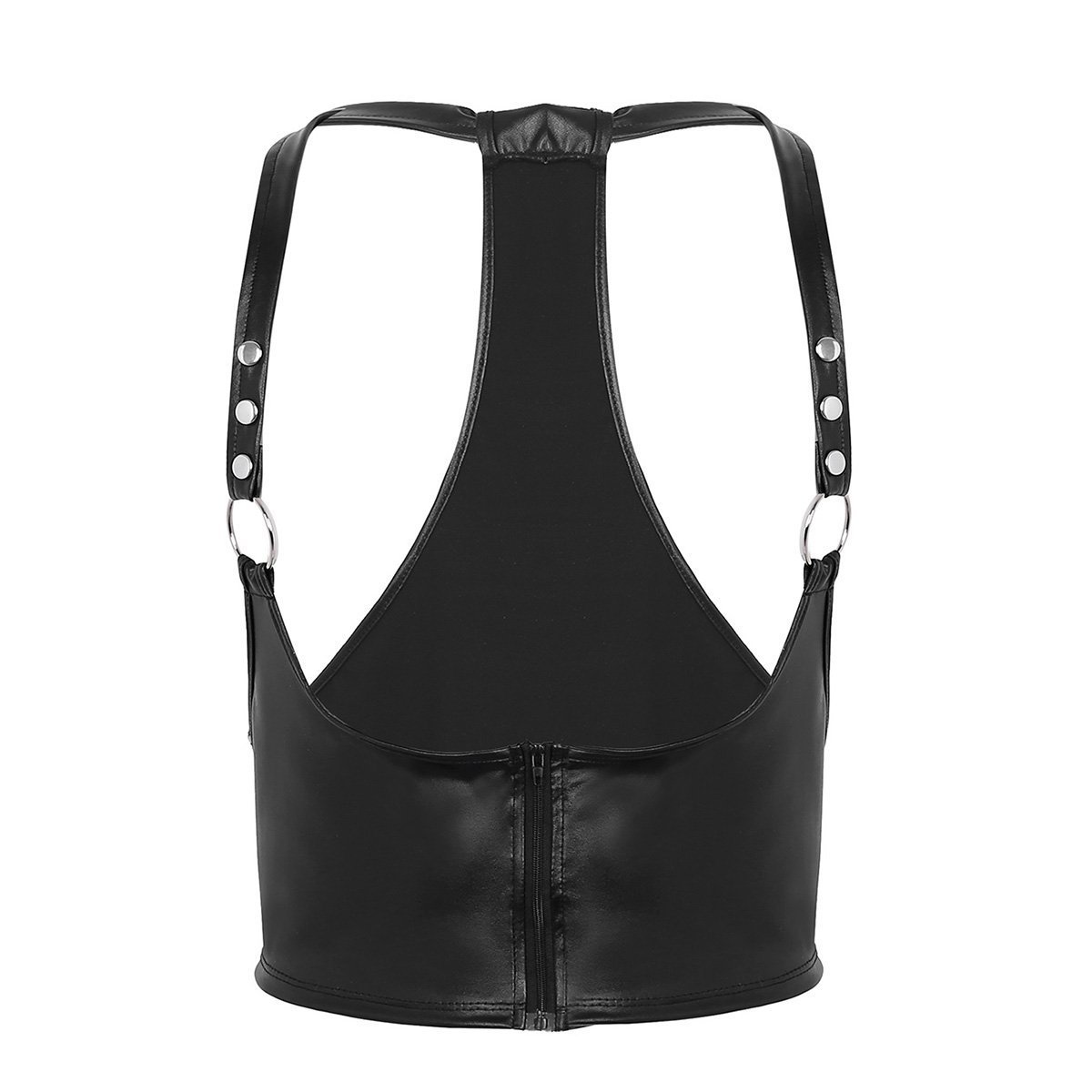 Faux Leather Chest Harness - Sissy Panty Shop
